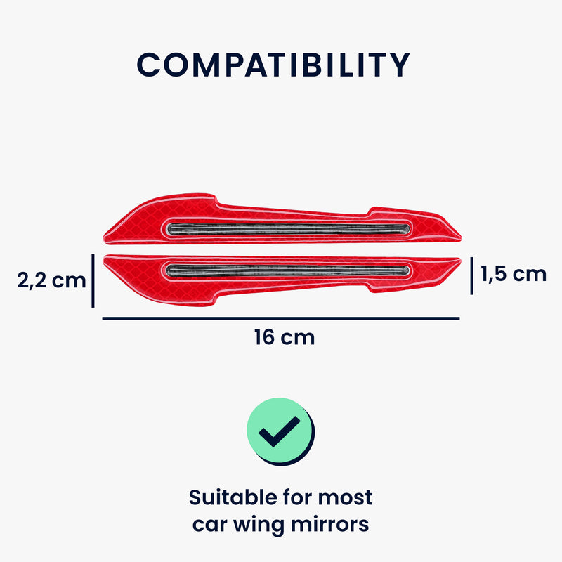 kwmobile Universal Car Side Mirror Stickers Mirror Protection Film Foil Side Rear View Mirror