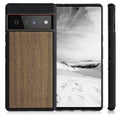 Wooden Case with TPU Bumper for Google Pixel 6 Pro Walnut Wood