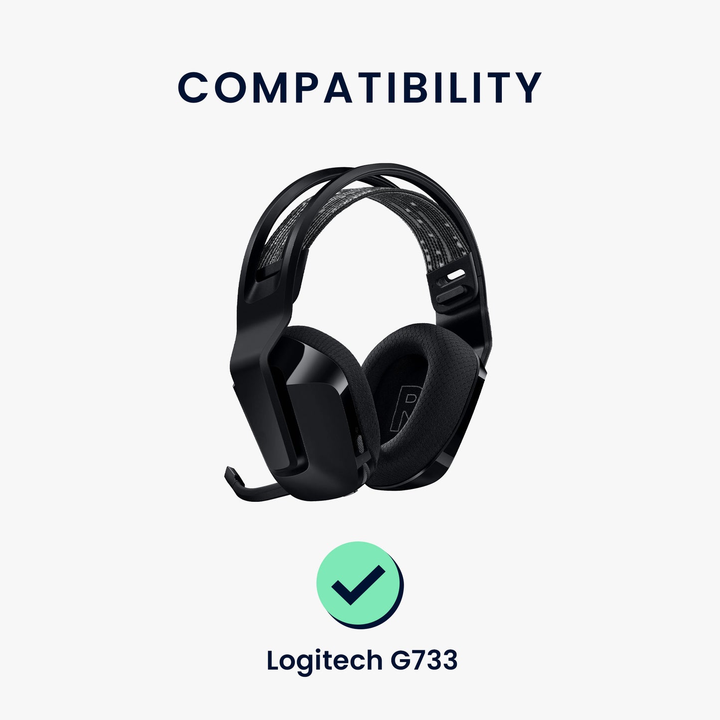 kwmobile Ear Pads for Logitech G733 Earpads Replacement Headphone Spare Parts Headphone Replacement Pads Over Ear Headphones