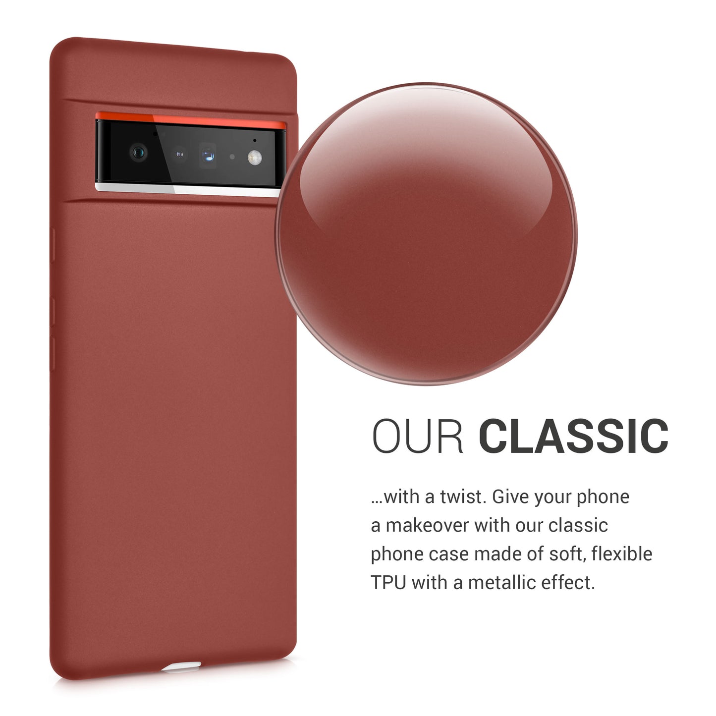 kwmobile Phone Case for Google Pixel 6 Pro - Shimmering Silicone Case - Protective Cover