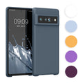 kwmobile Hülle kompatibel mit Google Pixel 6 Pro Hülle - Silikon Handy Case - Handyhülle weiche Oberfläche - kabelloses Laden - Moosgrün Moosgrün  