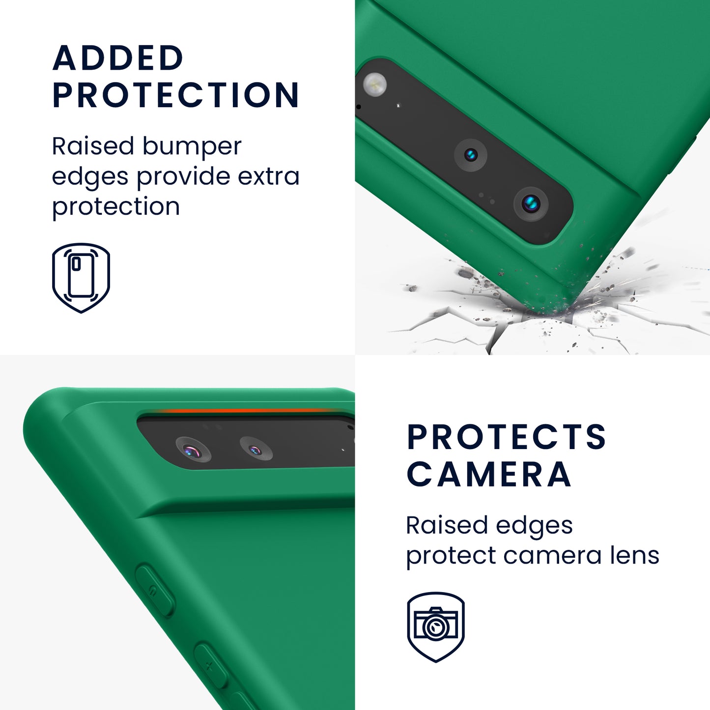 kwmobile Case Compatible with Google Pixel 6 - Protective Cover for Wireless Charging