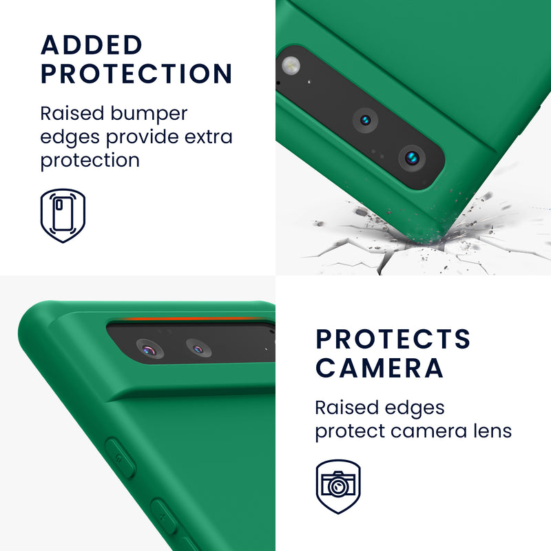 kwmobile Case Compatible with Google Pixel 6 - Protective Cover for Wireless Charging