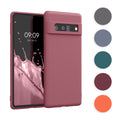 kwmobile Hülle kompatibel mit Google Pixel 6 Pro Hülle - gummierte TPU Silikon Handyhülle - Schutzhülle für kabelloses Laden - Case in Neon Pink Neon Pink  