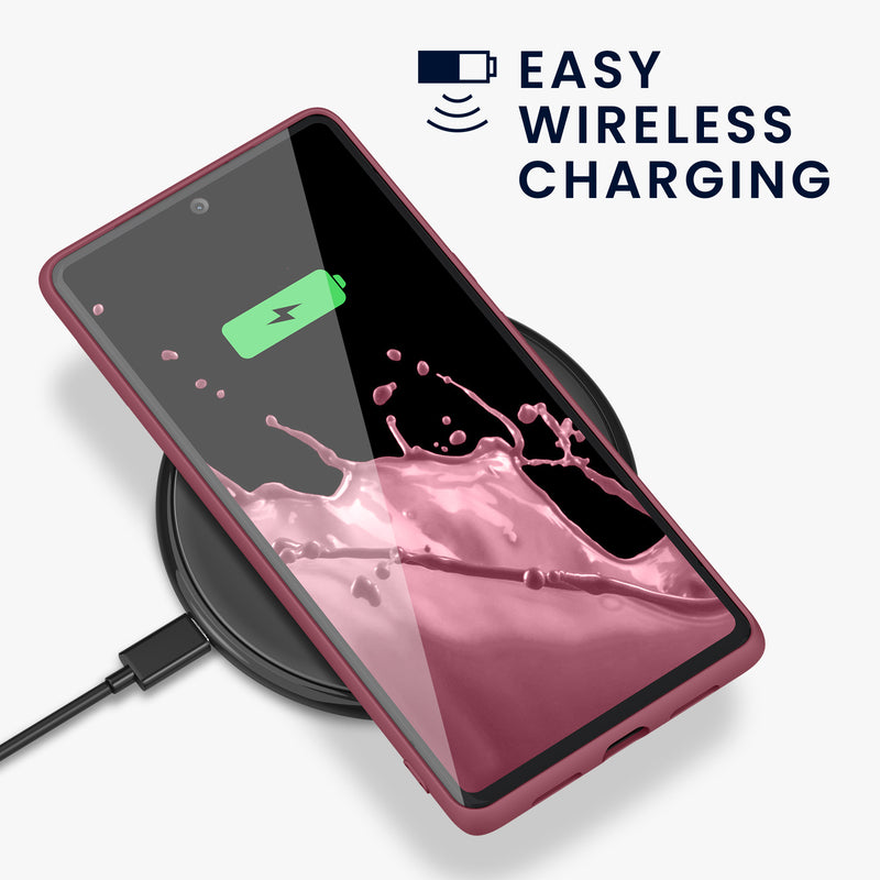 kwmobile Case Compatible with Google Pixel 6 Pro - Rubberized Silicone Phone Cover - Protective Cover for Wireless Charging - Case