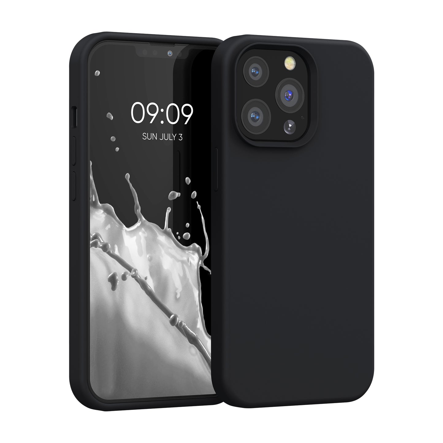 Rubberized Silicone Case for Apple iPhone 13 Pro in Black