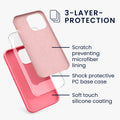 Rubberized Silicone Case for Apple iPhone 13 Pro in Black