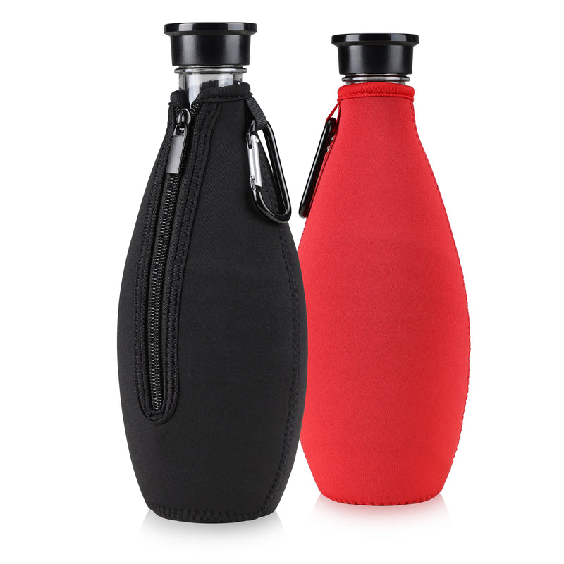 kwmobile Protective Cover Compatible with SodaStream Glass Bottle Bottle Cooler for Water Carafe