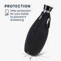 kwmobile Protective Cover Compatible with SodaStream Glass Bottle Bottle Cooler for Water Carafe
