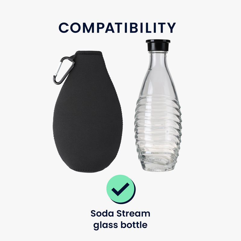 kwmobile Protective Cover Compatible with SodaStream Glass Bottle Bottle Cooler for Water Carafe