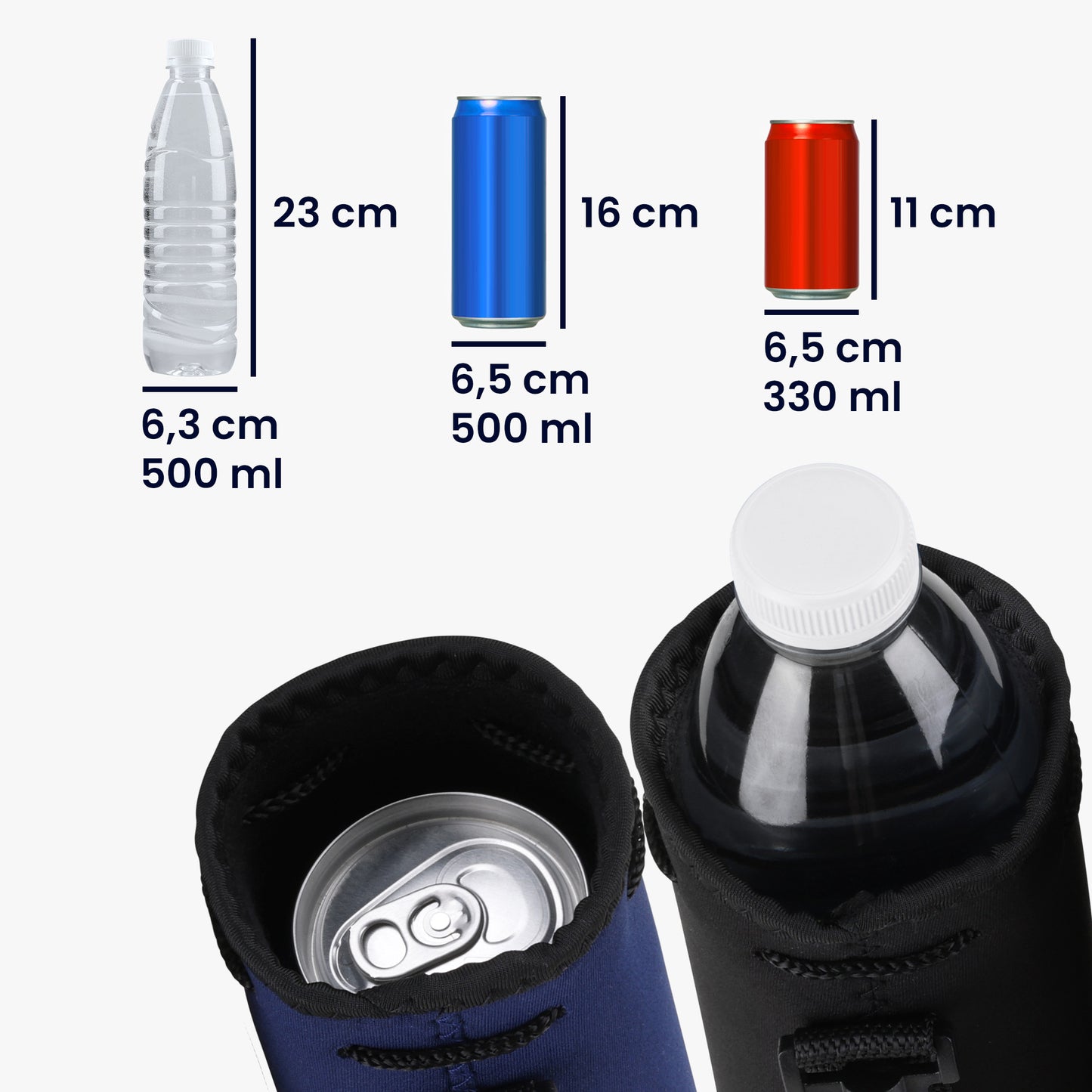 kwmobile Bottle Cooler Carrier for Beer Soda Water made of Insulated Neoprene
