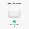kwmobile Case Compatible with JBL Live Free NC+ TWS Case - Earphone Case - Protective Cover