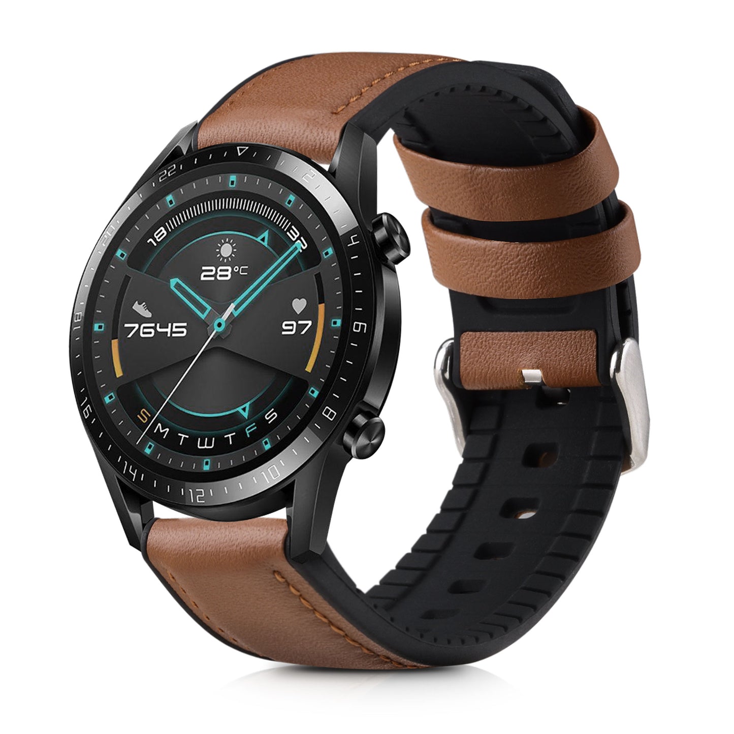 kwmobile Watch Strap for Huawei Watch GT / GT2 / GT3 (46mm) Fitness Tracker Wristband with Watch Clasp Replacement Strap Smartwatch