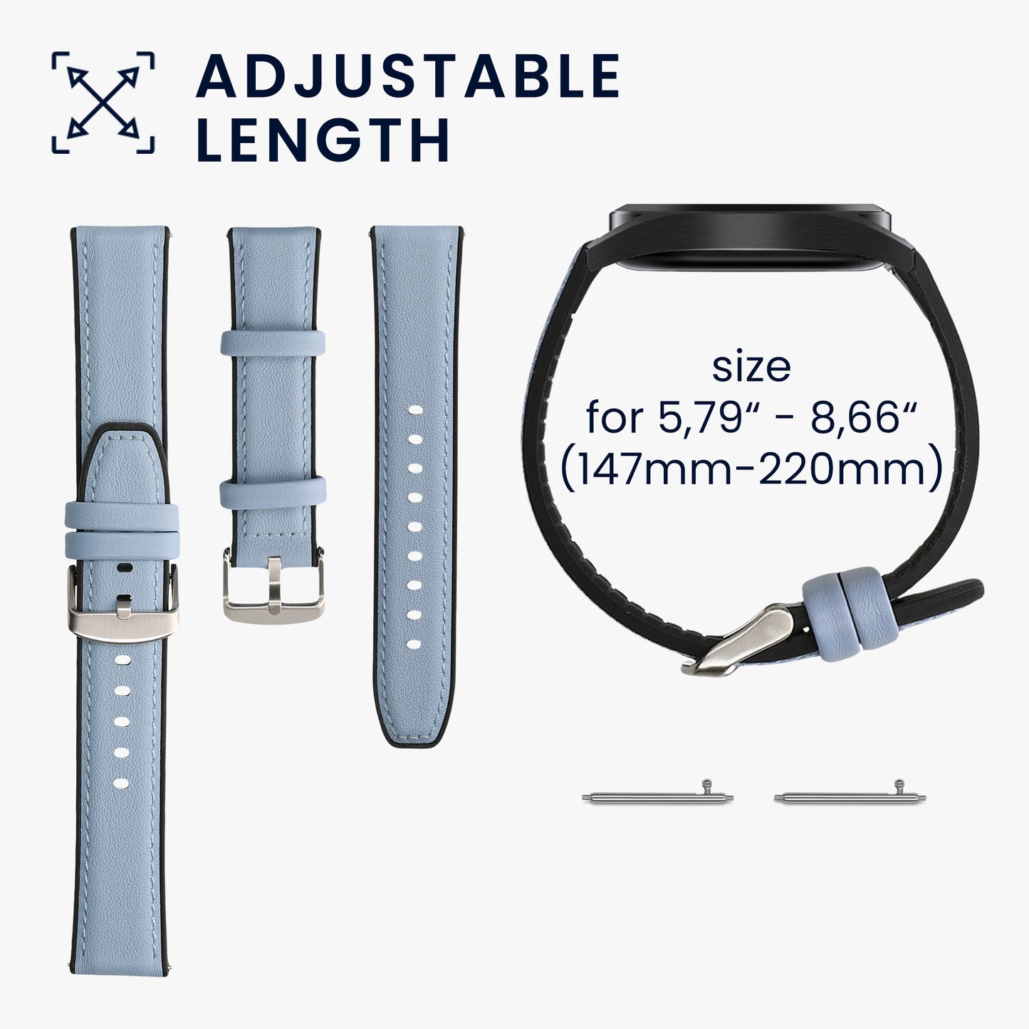 kwmobile Watch Strap for Huawei Watch GT / GT2 / GT3 (46mm) Fitness Tracker Wristband with Watch Clasp Replacement Strap Smartwatch