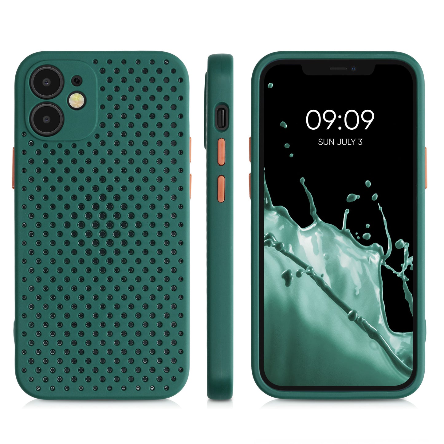 kwmobile Case Compatible with Apple iPhone 12 mini - Silicone Phone Cover - Soft Case with Heat Dissipation