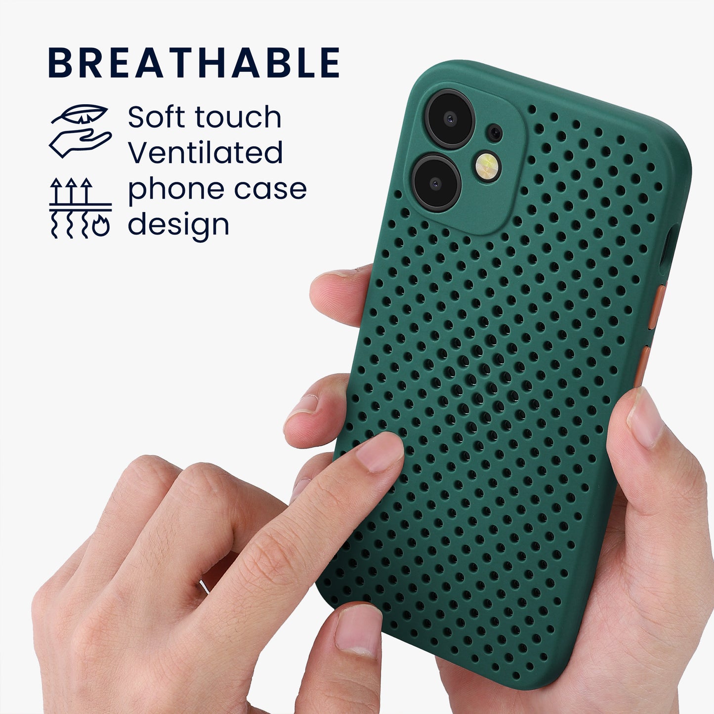 kwmobile Case Compatible with Apple iPhone 12 mini - Silicone Phone Cover - Soft Case with Heat Dissipation