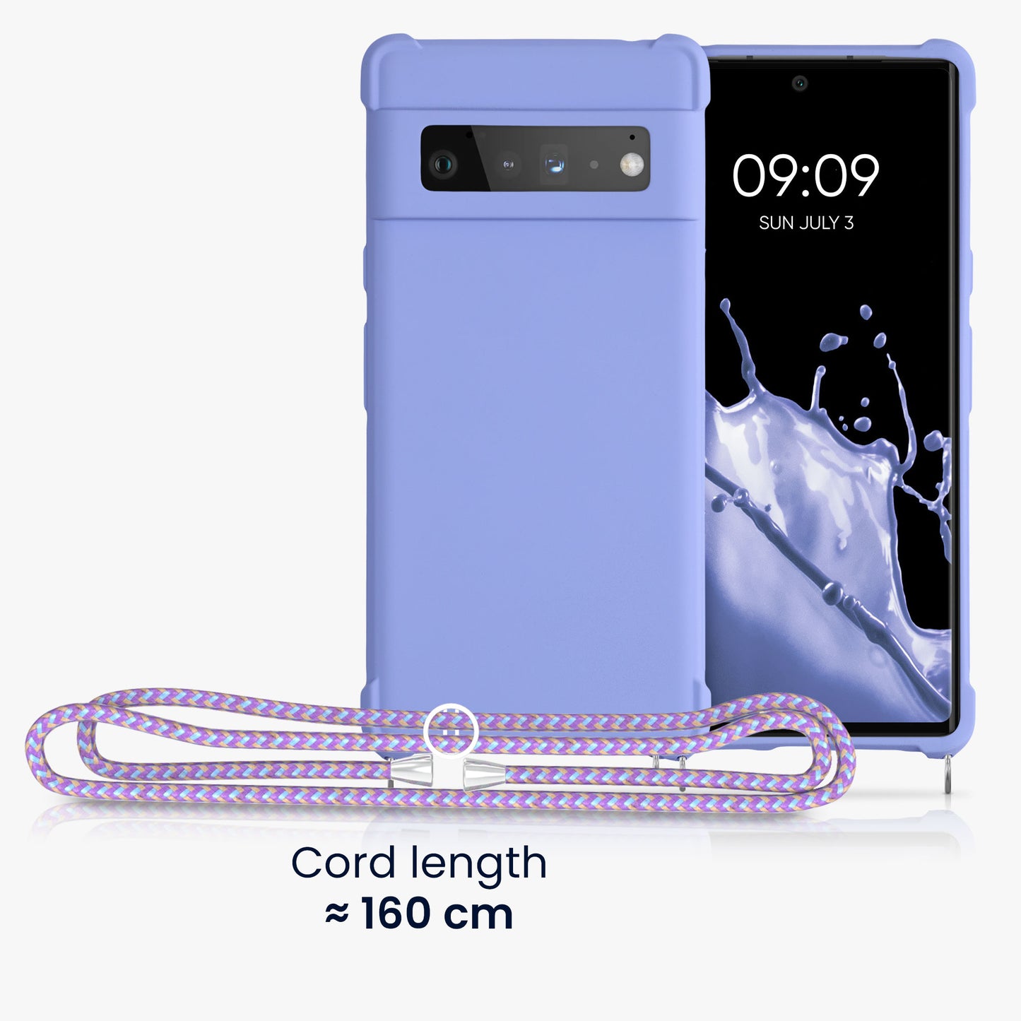 kwmobile Necklace Case compatible with Google Pixel 6 Pro - Cover with Lanyard - Silicone Protective Case