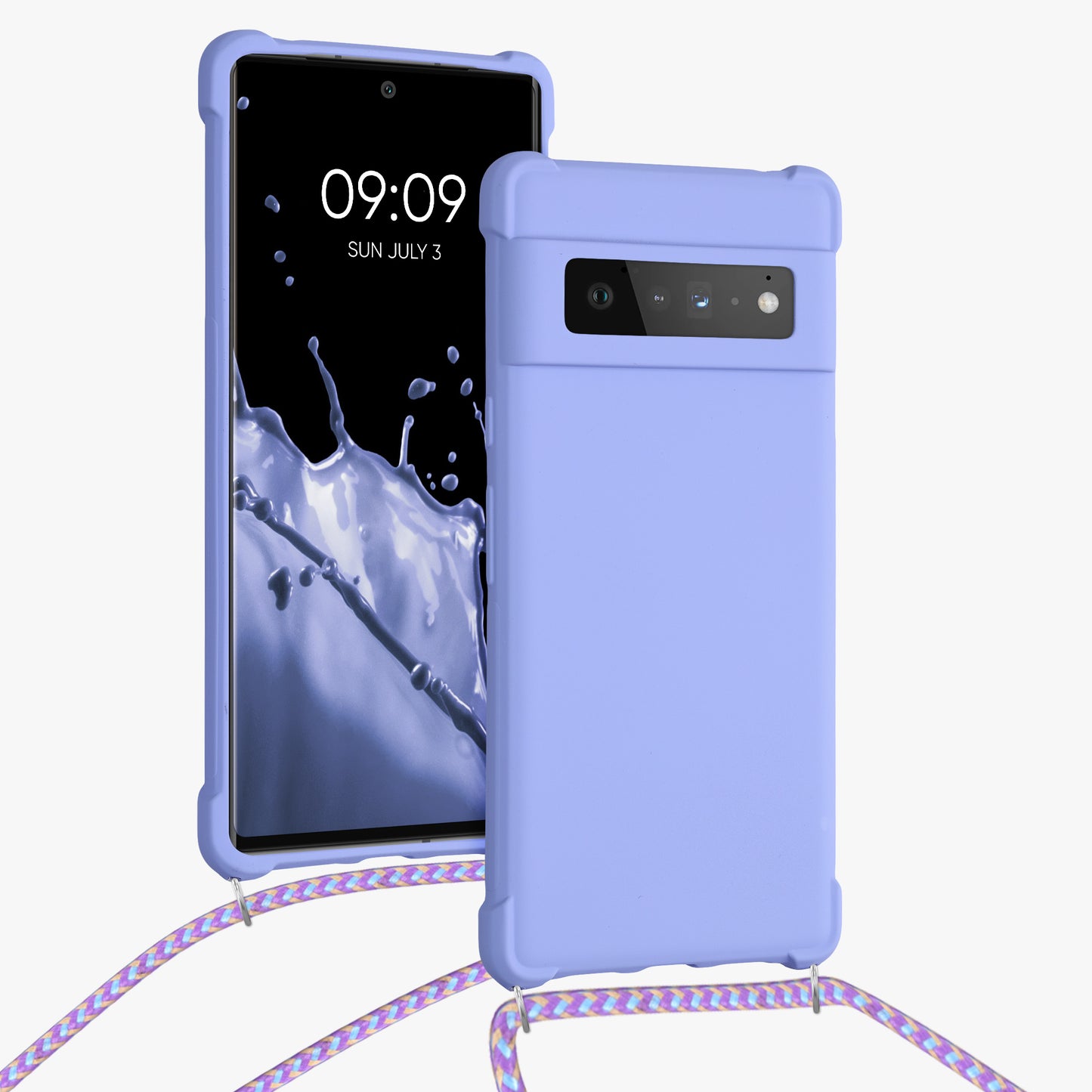 kwmobile Necklace Case compatible with Google Pixel 6 Pro - Cover with Lanyard - Silicone Protective Case