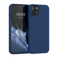 kwmobile Case Compatible with Apple iPhone 13 - Rubberized Silicone Phone Case - Protective Cover for Wireless Charging - Case
