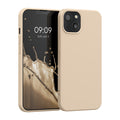 kwmobile Case Compatible with Apple iPhone 13 - Rubberized Silicone Phone Case - Protective Cover for Wireless Charging - Case