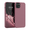 kwmobile Case Compatible with Apple iPhone 13 - Rubberized Silicone Phone Case - Protective Cover for Wireless Charging - Case
