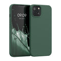 kwmobile Case Compatible with Apple iPhone 13 - Rubberized Silicone Phone Case - Protective Cover for Wireless Charging - Case