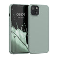 kwmobile Case Compatible with Apple iPhone 13 - Rubberized Silicone Phone Case - Protective Cover for Wireless Charging - Case