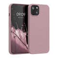 kwmobile Case Compatible with Apple iPhone 13 - Rubberized Silicone Phone Case - Protective Cover for Wireless Charging - Case