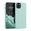 kwmobile Case Compatible with Apple iPhone 13 - Rubberized Silicone Phone Case - Protective Cover for Wireless Charging - Case