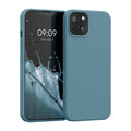 kwmobile Case Compatible with Apple iPhone 13 - Rubberized Silicone Phone Case - Protective Cover for Wireless Charging - Case