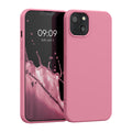 kwmobile Case Compatible with Apple iPhone 13 - Rubberized Silicone Phone Case - Protective Cover for Wireless Charging - Case