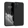 kwmobile Case Compatible with Apple iPhone 13 - Rubberized Silicone Phone Case - Protective Cover for Wireless Charging - Case