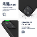 kwmobile Case Compatible with Apple iPhone 13 - Rubberized Silicone Phone Case - Protective Cover for Wireless Charging - Case