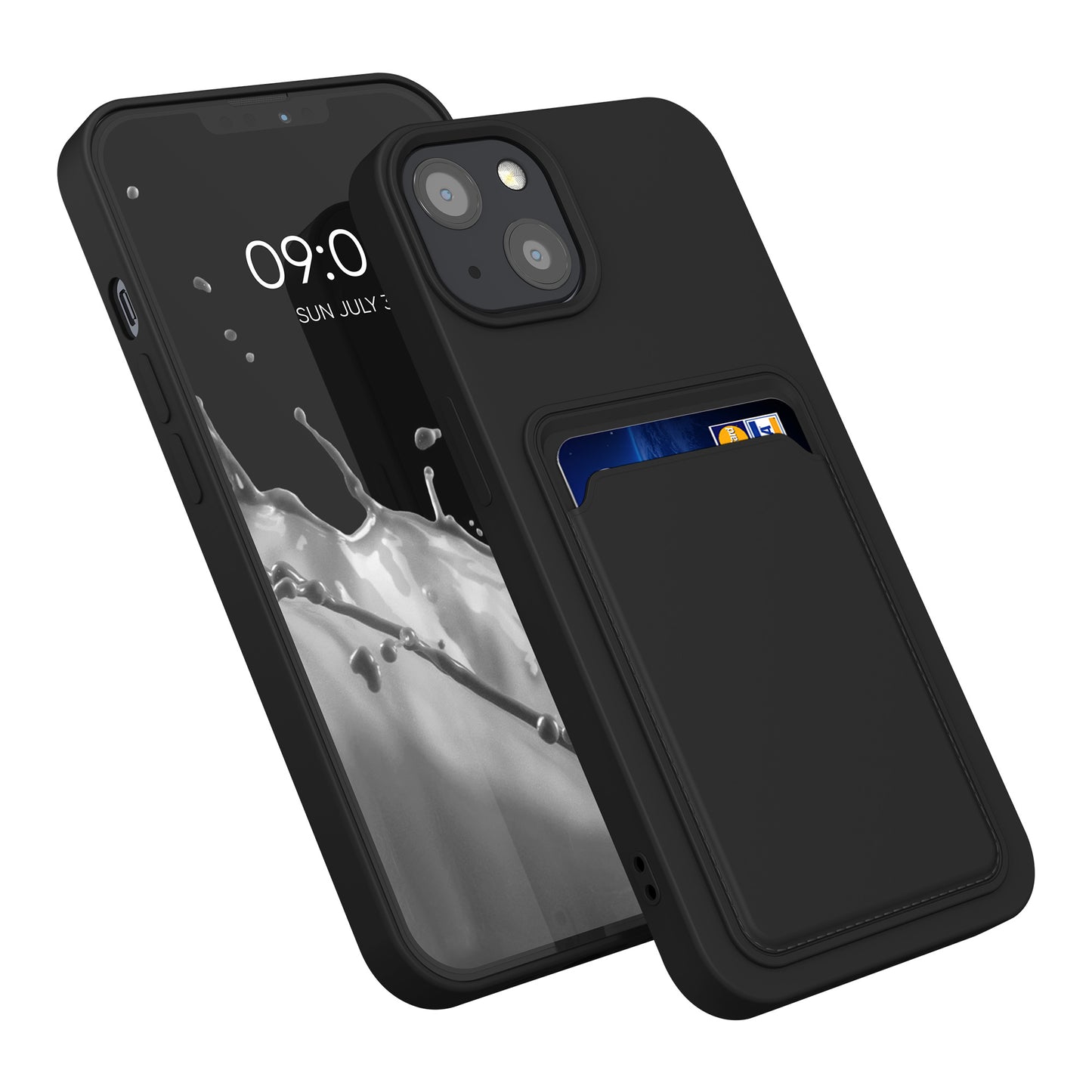 kwmobile Case Compatible with Apple iPhone 13 - Card Slot Phone Cover