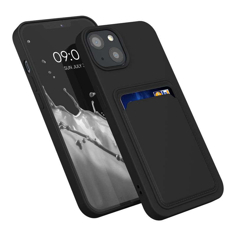 kwmobile Case Compatible with Apple iPhone 13 - Card Slot Phone Cover