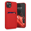 kwmobile Case Compatible with Apple iPhone 13 - Card Slot Phone Cover
