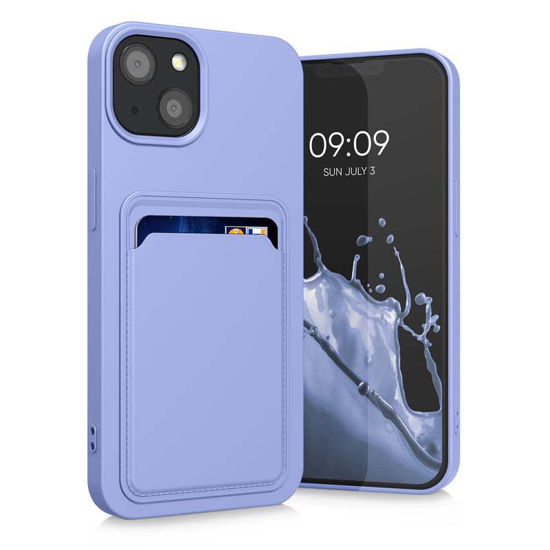 kwmobile Case Compatible with Apple iPhone 13 - Card Slot Phone Cover