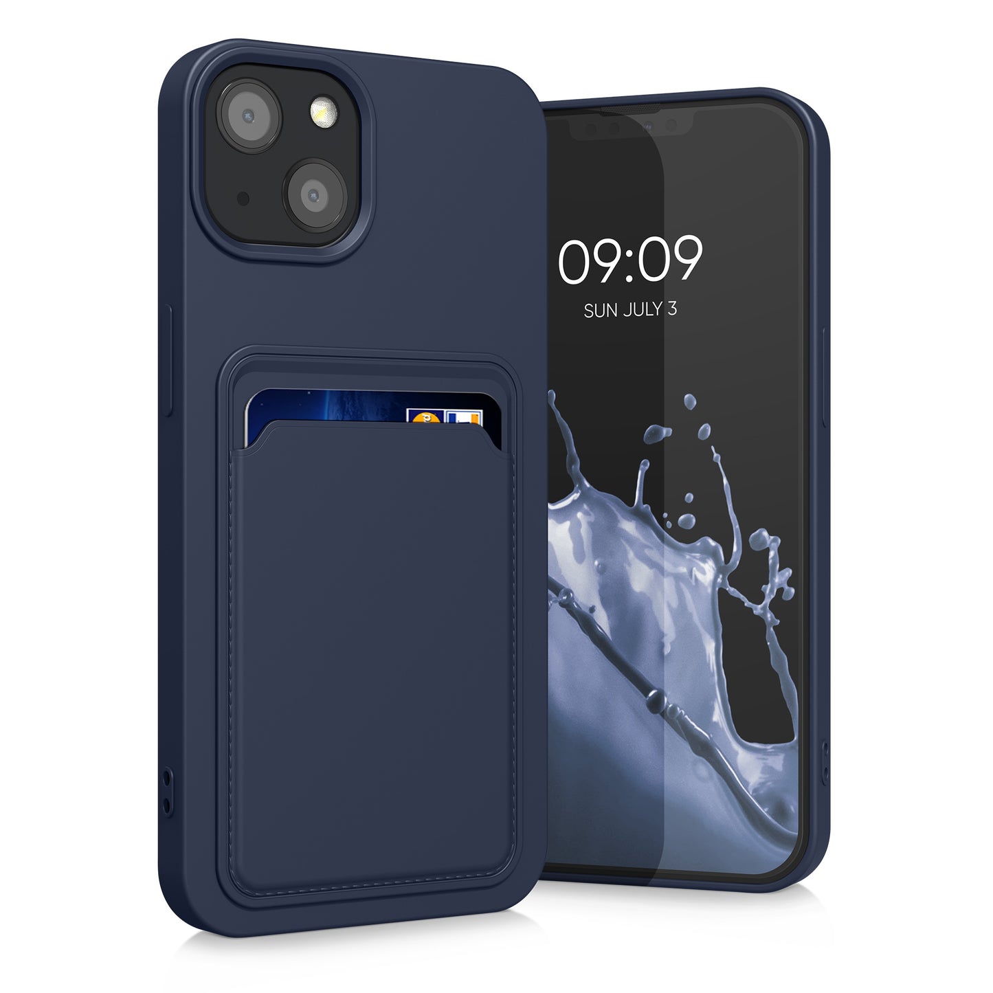 kwmobile Case Compatible with Apple iPhone 13 - Card Slot Phone Cover