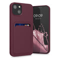kwmobile Case Compatible with Apple iPhone 13 - Card Slot Phone Cover