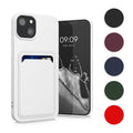 kwmobile Handyhülle kompatibel mit Apple iPhone 13 Hülle - Handy Cover mit Fach für Karten - in Hellblau matt Hellblau matt  