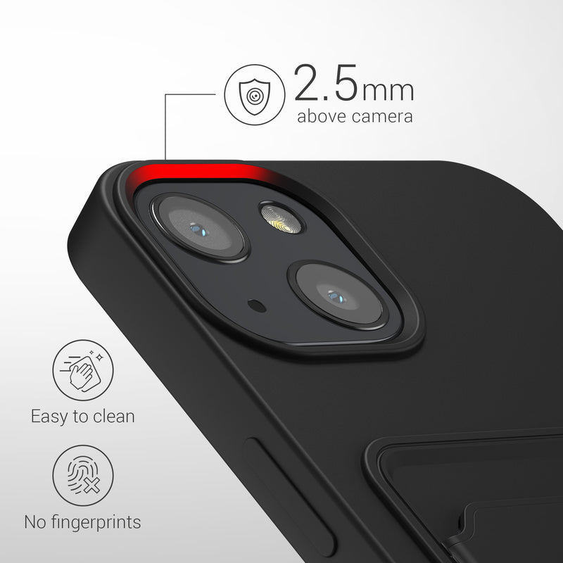 kwmobile Case Compatible with Apple iPhone 13 - Card Slot Phone Cover