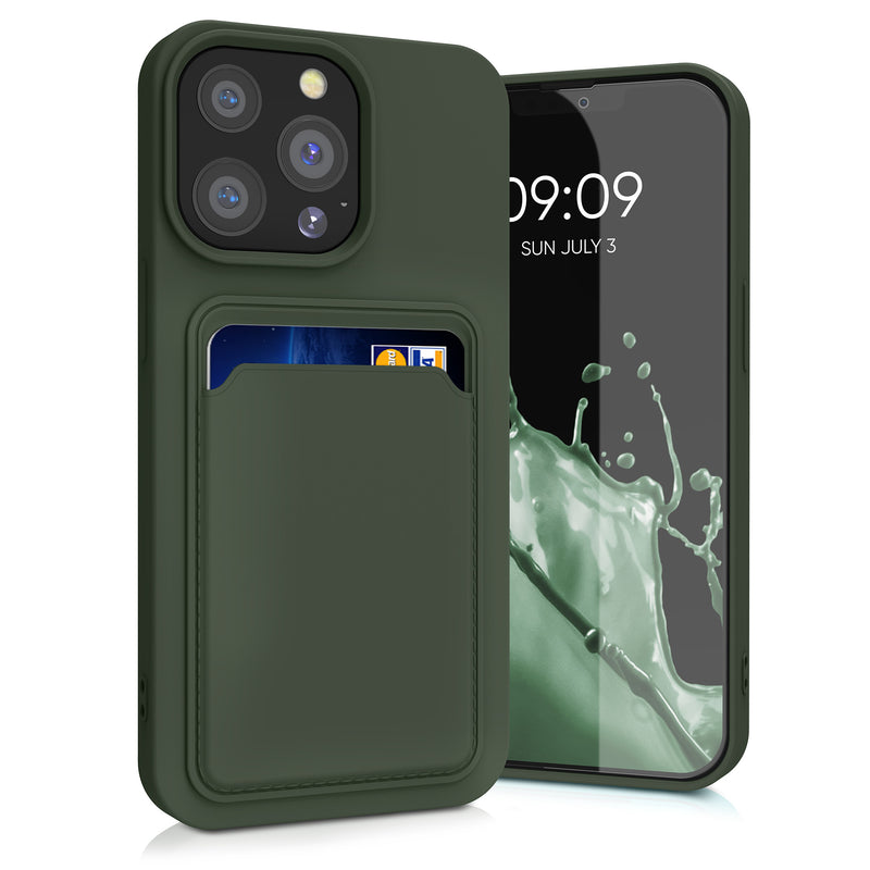 kwmobile Case Compatible with Apple iPhone 13 Pro - Phone Cover with Card Slot