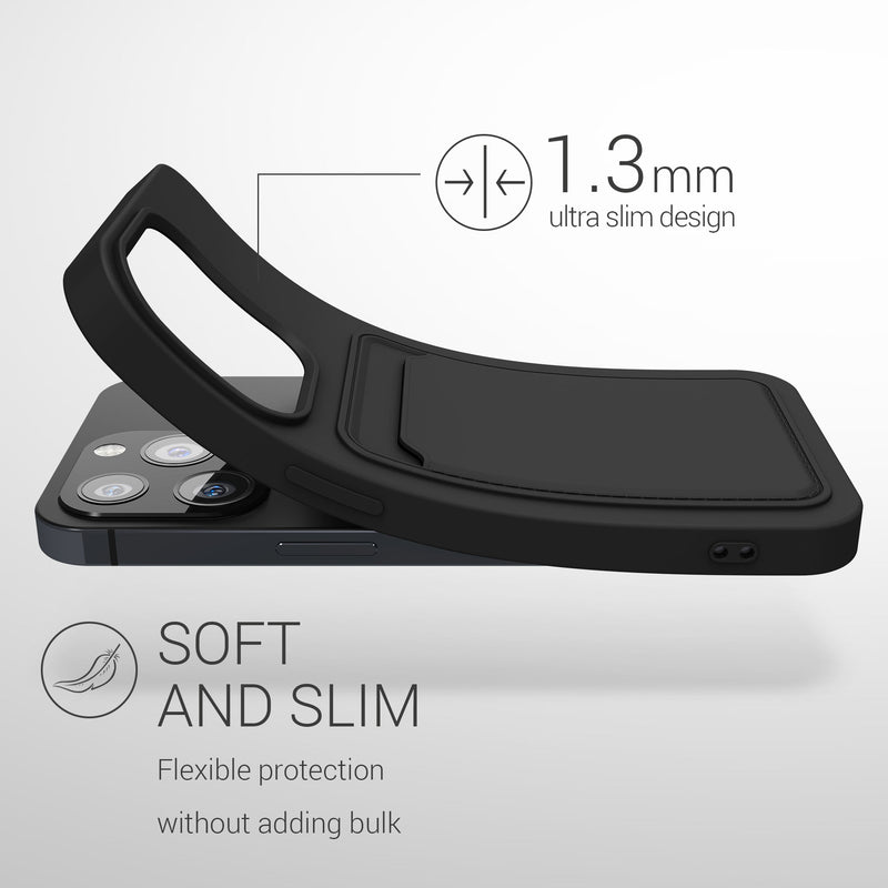 kwmobile Case Compatible with Apple iPhone 13 Pro - Phone Cover with Card Slot