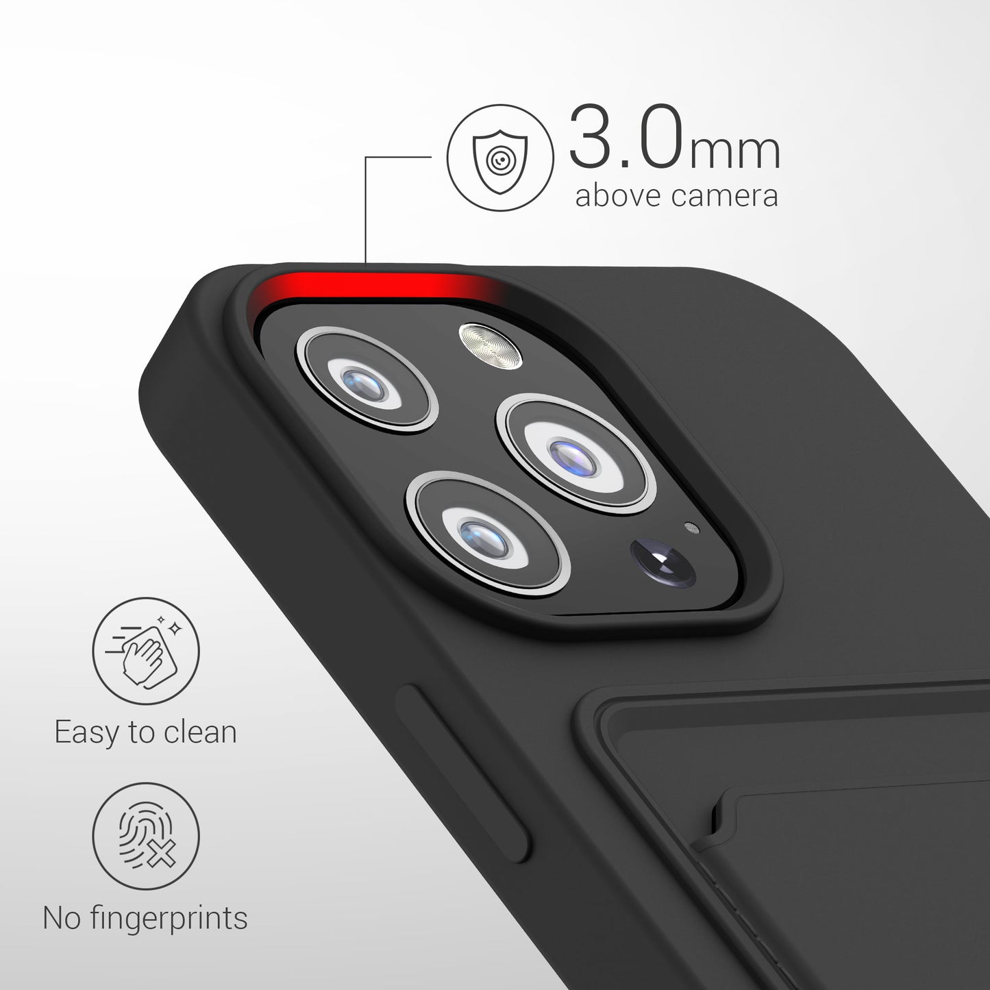 kwmobile Case Compatible with Apple iPhone 13 Pro - Phone Cover with Card Slot