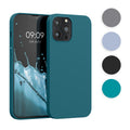 kwmobile Hülle kompatibel mit Apple iPhone 13 Pro Max Hülle - weiches TPU Silikon Case - Cover geeignet für kabelloses Laden - Azurblau Azurblau  
