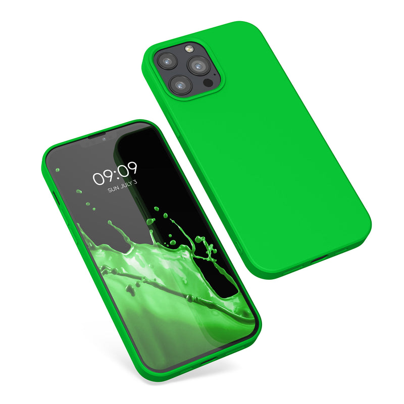 kwmobile Case Compatible with Apple iPhone 13 Pro Max - Rubberized Silicone Phone Cover - Wireless Charging Protective Case - Case