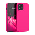 kwmobile Case Compatible with Apple iPhone 13 Pro Max - Rubberized Silicone Phone Cover - Wireless Charging Protective Case - Case