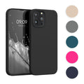 kwmobile Hülle kompatibel mit Apple iPhone 13 Pro Max Hülle - gummierte TPU Silikon Handyhülle - Schutzhülle für kabelloses Laden - Case in Neon Pink Neon Pink  