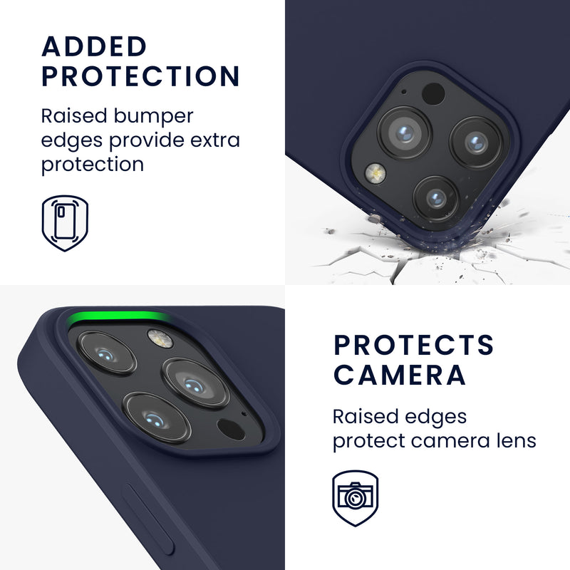 kwmobile Case Compatible with Apple iPhone 13 Pro Max - Rubberized Silicone Phone Cover - Wireless Charging Protective Case - Case