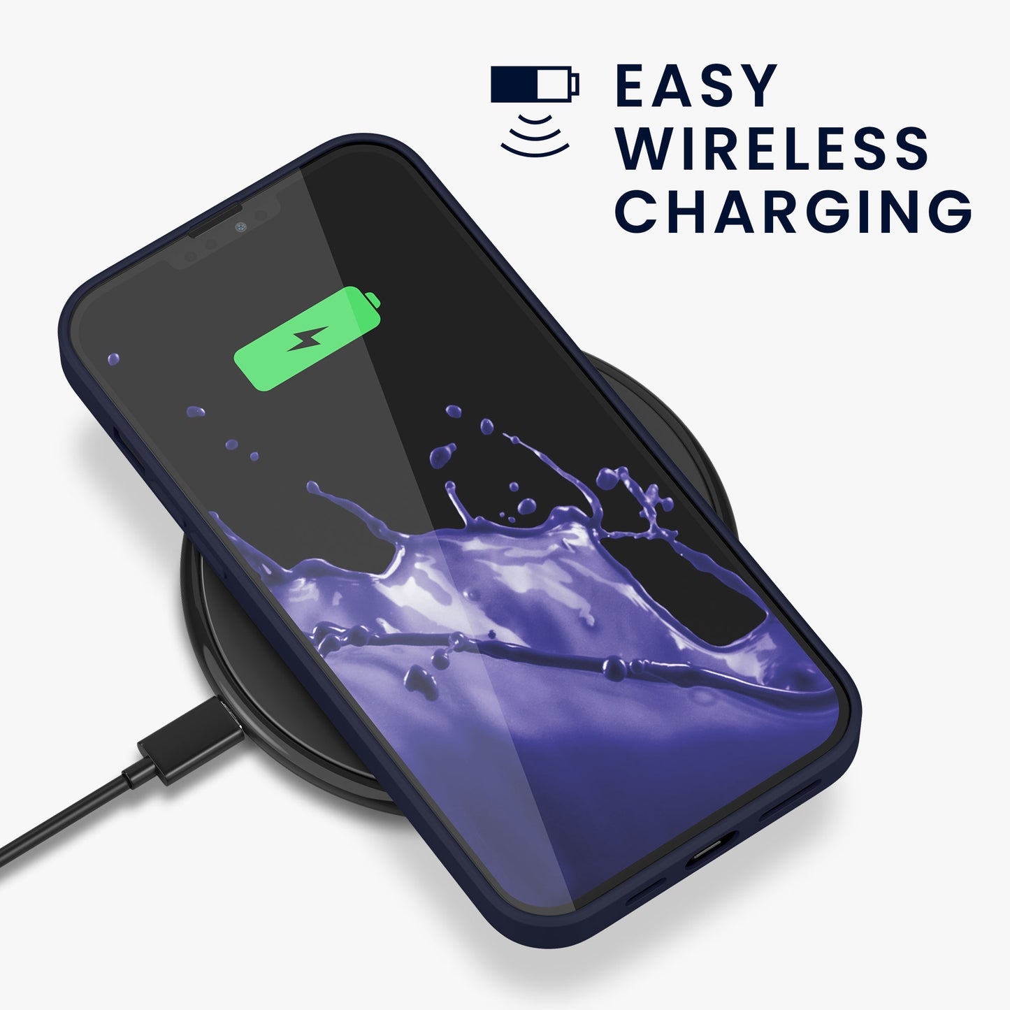 kwmobile Case Compatible with Apple iPhone 13 Pro Max - Rubberized Silicone Phone Cover - Wireless Charging Protective Case - Case